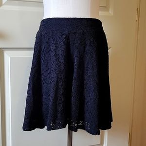 Classic A-Line Skirt: Black Lace and lined